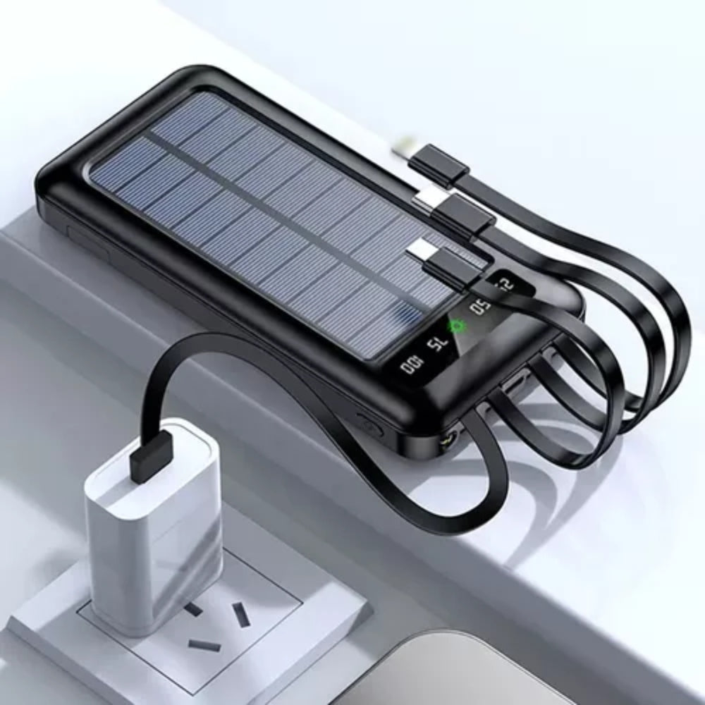 Power Bank 5em1 + carga solar Ultra - rápida y energía infinita.